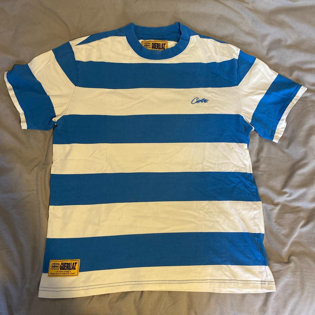 トップス corteiz tee xl Corteiz striped t shirt XL but will fit a L fine as | Depop