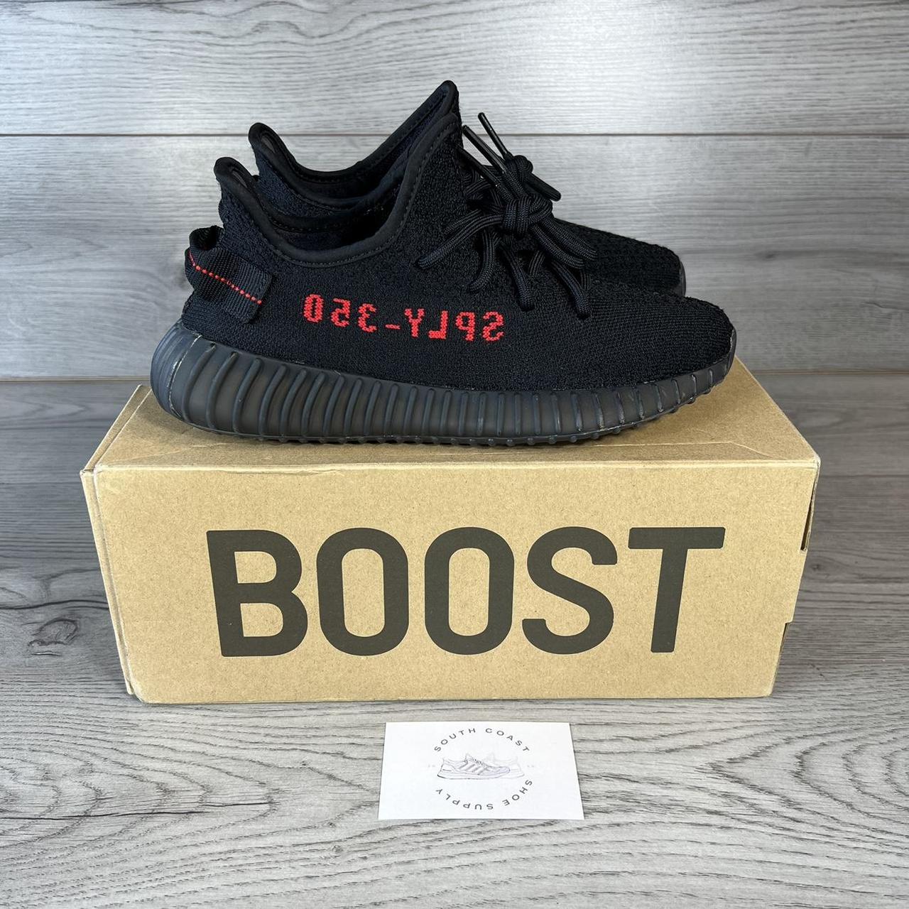 Adidas YEEZY 350 Boost V2 Bred - Black Red UK5 (will... - Depop