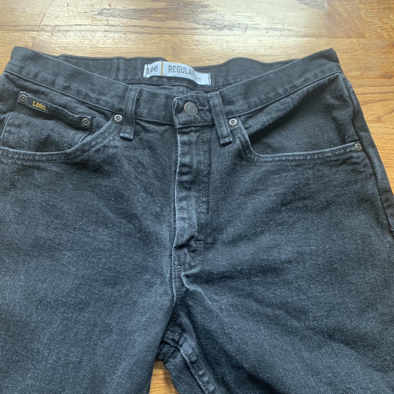 Black Lee jeans! Mid rise, raw hem. I think the... - Depop