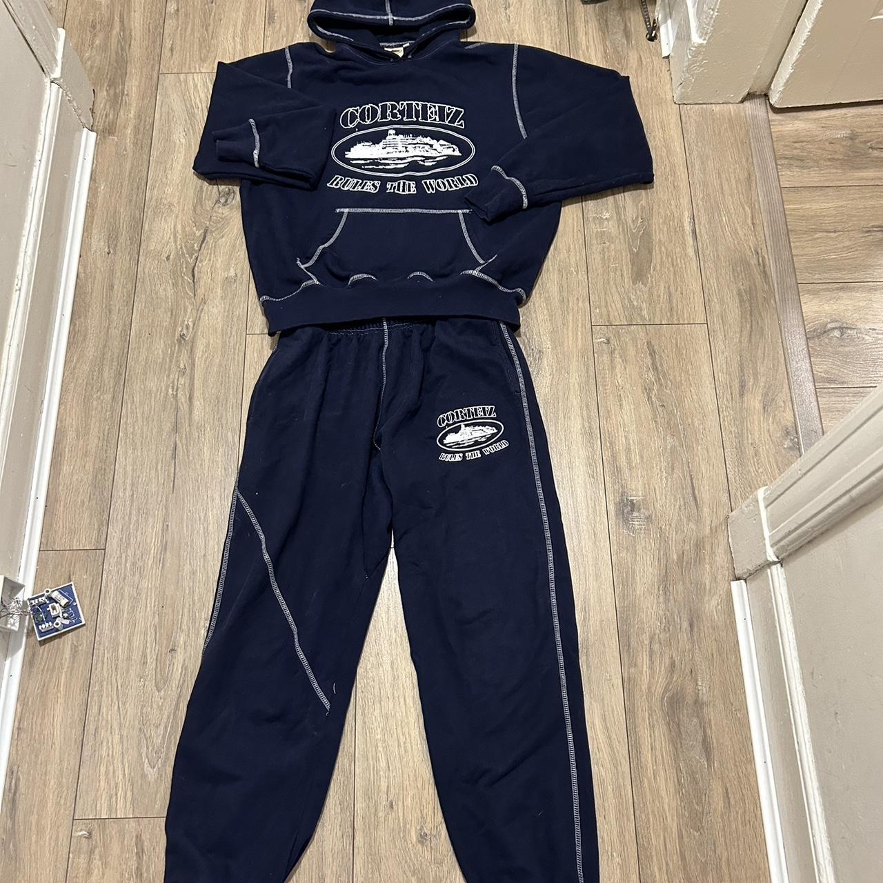 Cortiez Alcatraz Contrast Stitch Tracksuit ( Hoodie | Depop