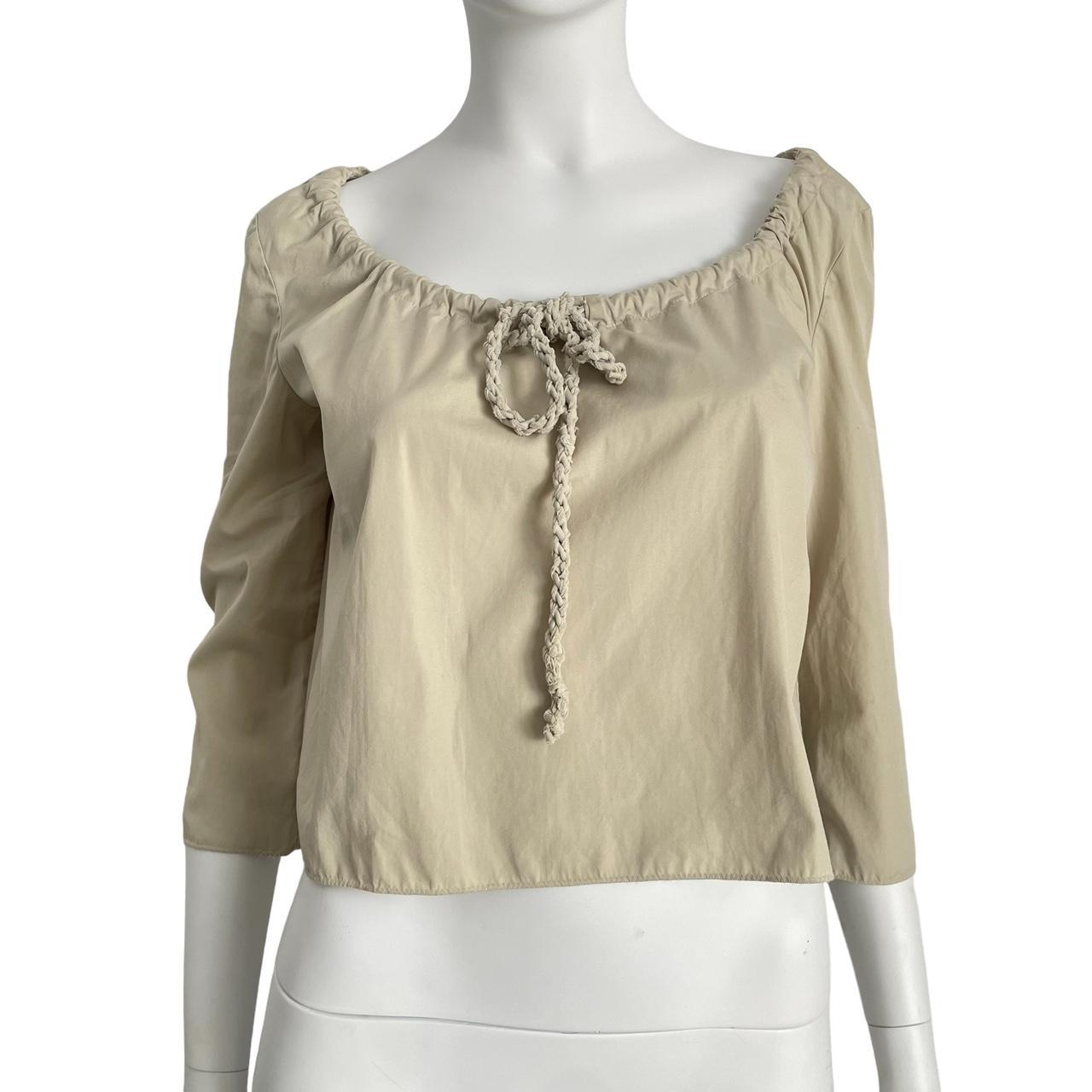 Blouse Miu Miu Khaki size 40 IT in Cotton - 32854220