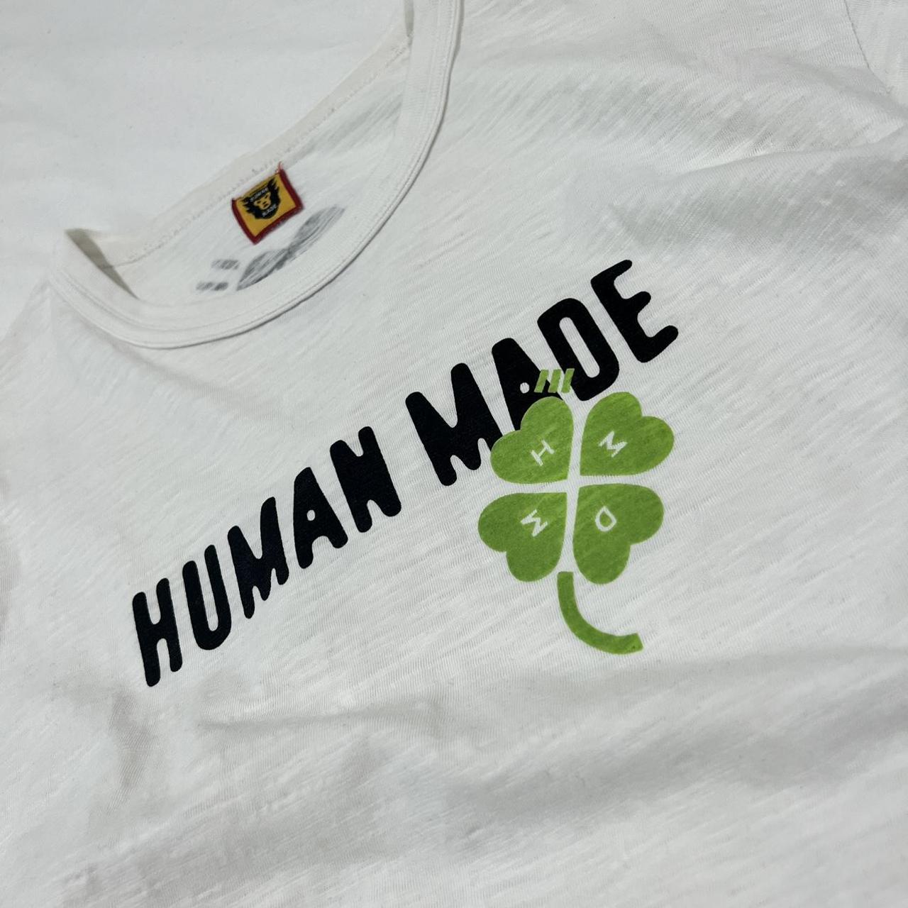 Human Made Men's White and Green T-shirt (2)