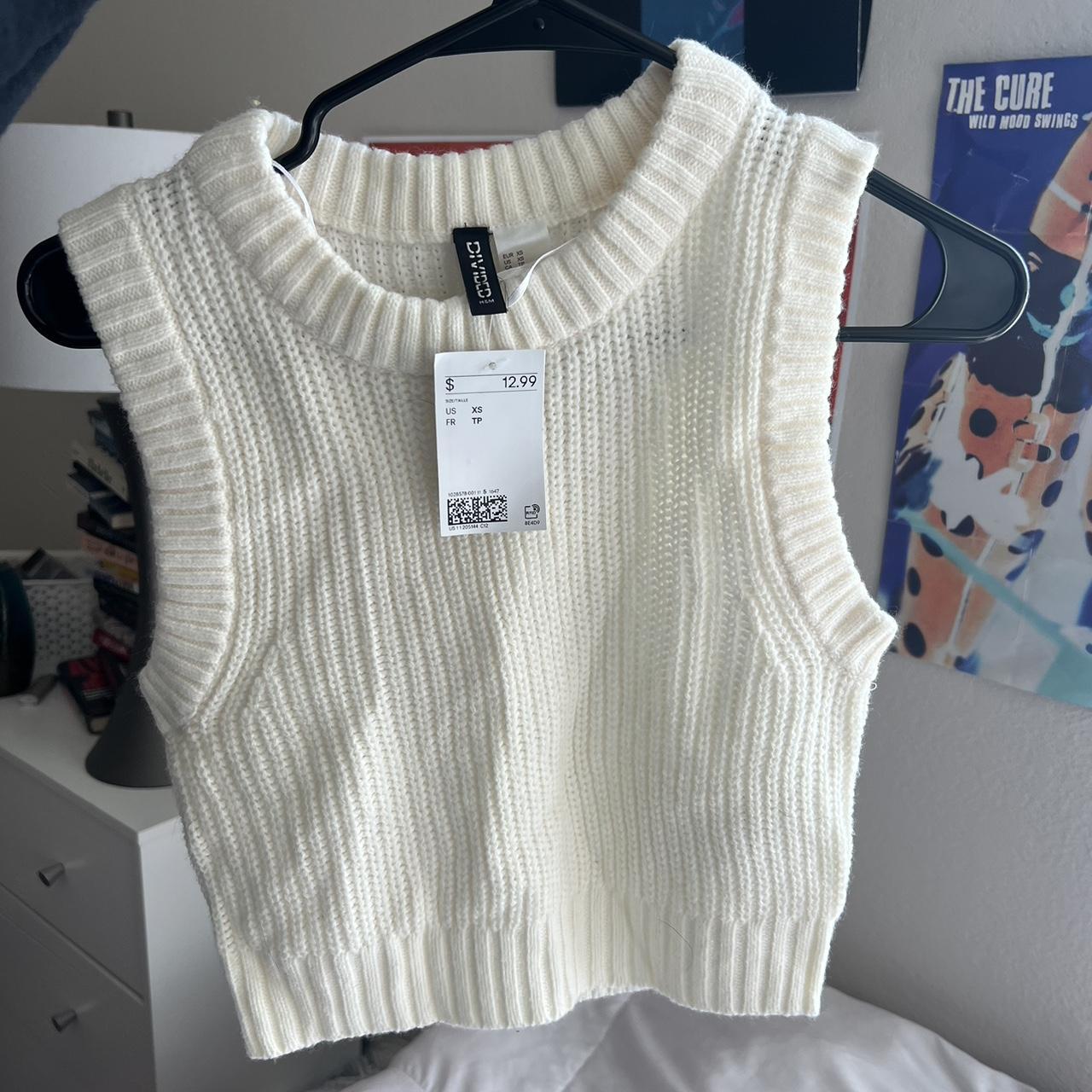 brand new h&m sweater vest size xs Depop