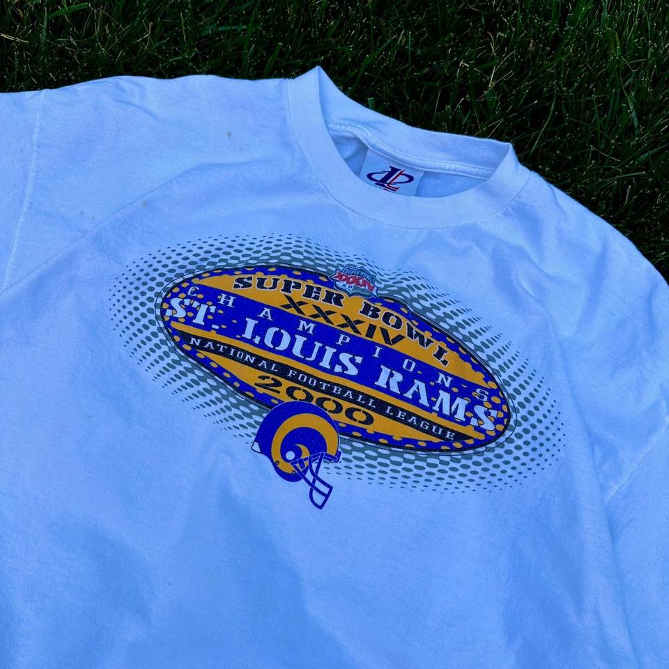 Vintage 2000 St. Louis Rams Super Bowl XXXIV Tee. - Depop