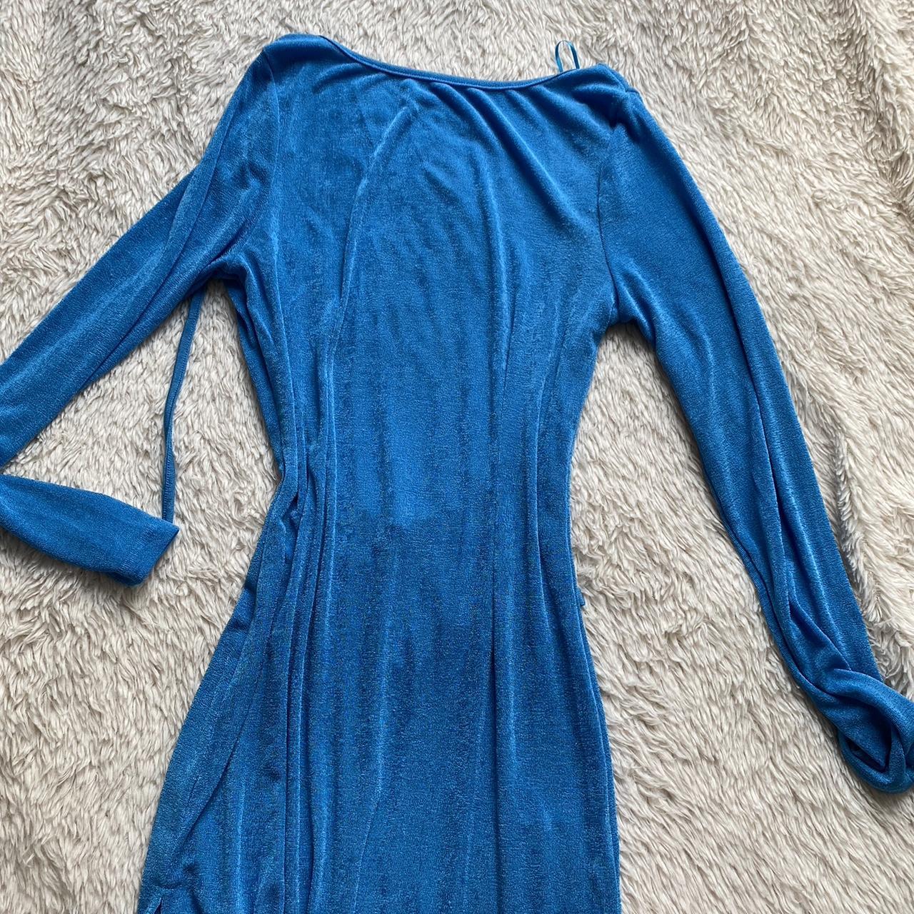 Princess Polly Women's Blue Dress | Depop