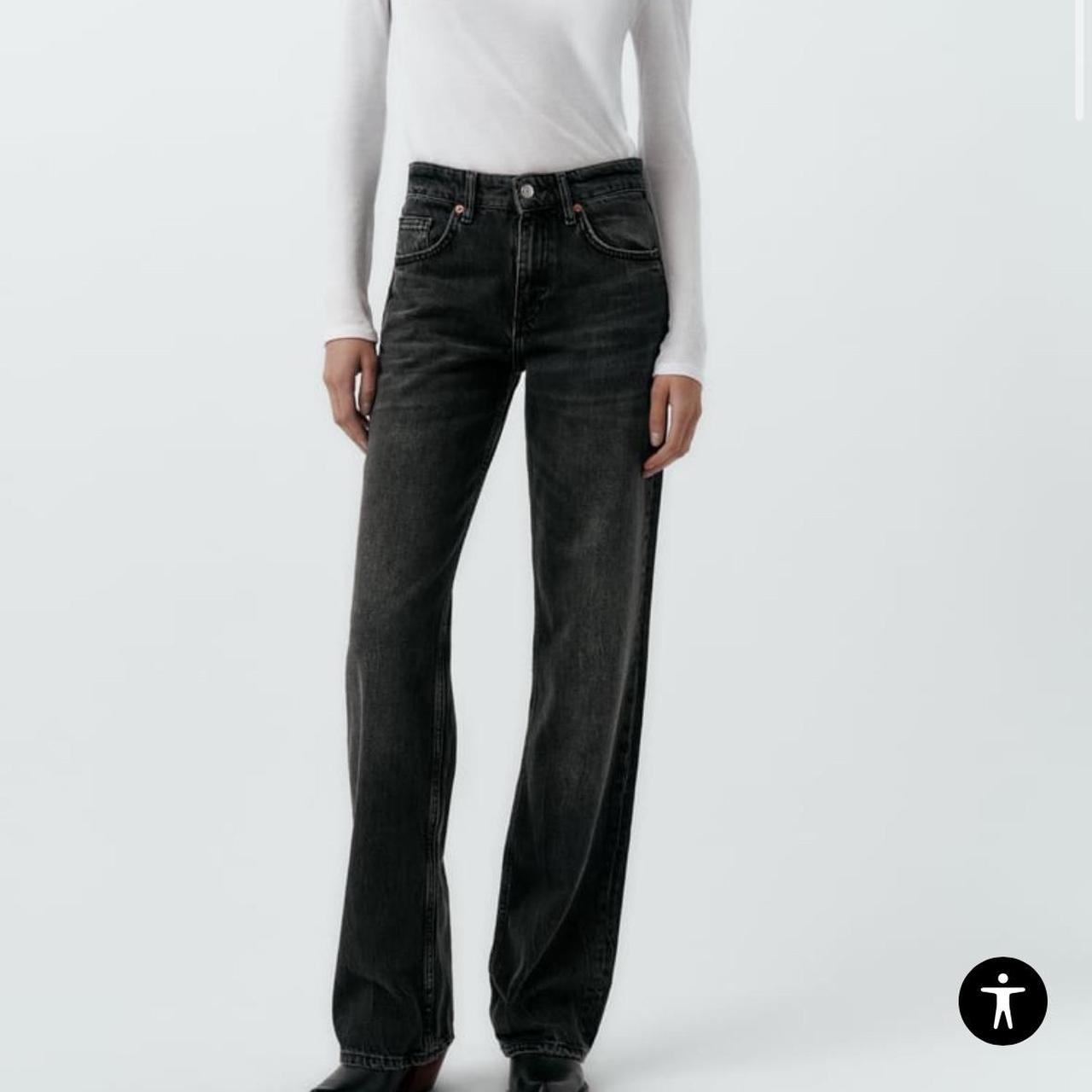 ZARA full length wide leg jeans Depop