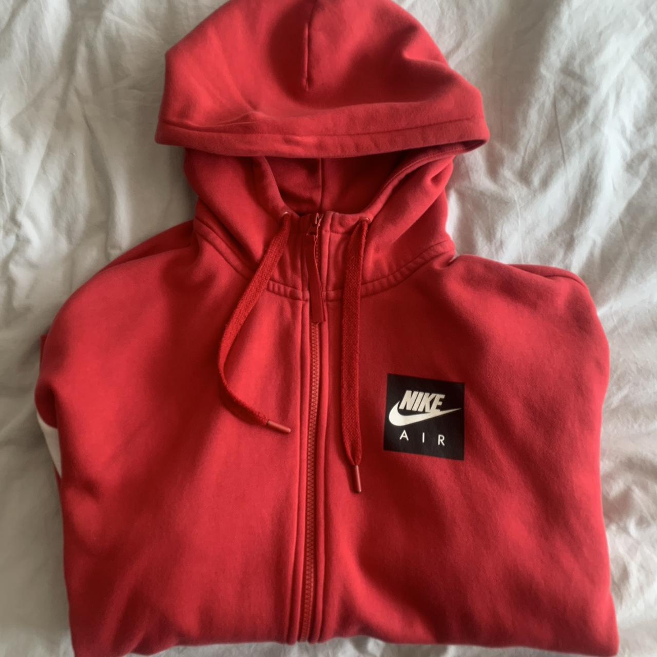 mens red and black nike hoodie