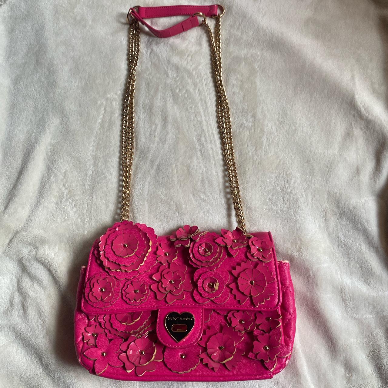 Betsey Johnson Pink Tote Bag & Floral deals Pouch