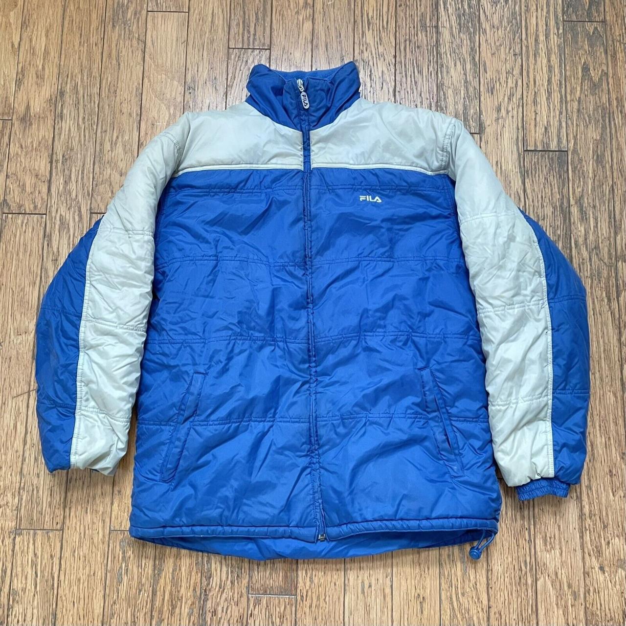 Fila blue puffer on sale jacket