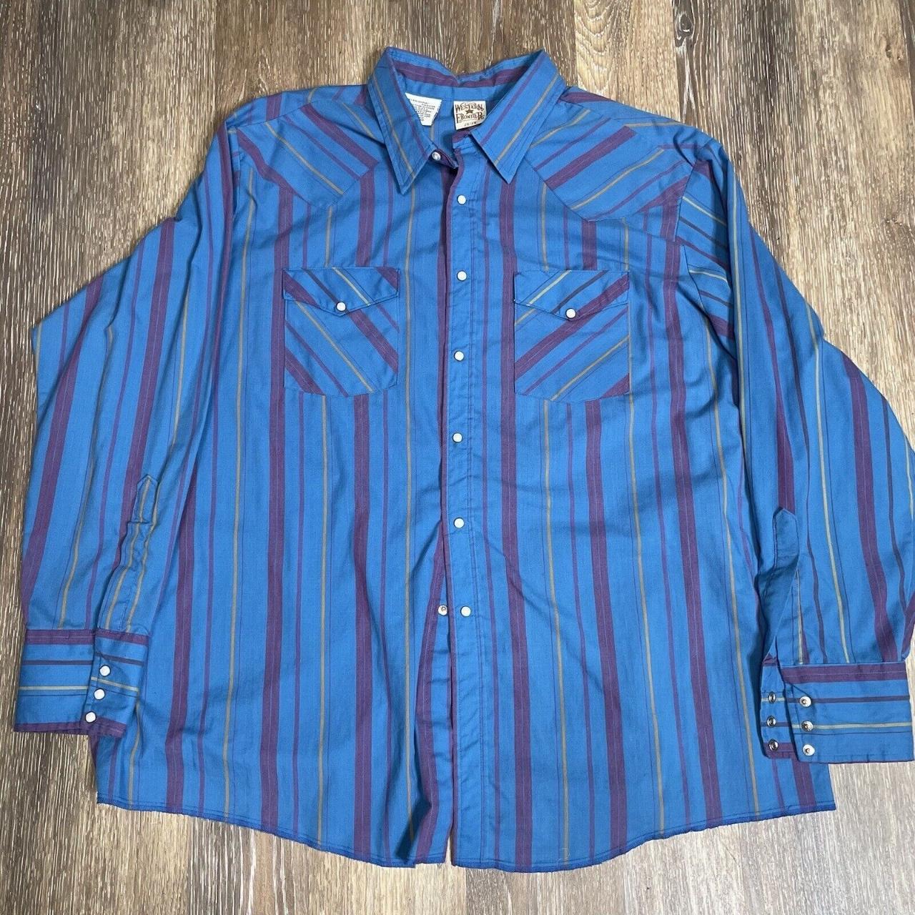 Vintage frontier shirt snap western long store sleeve