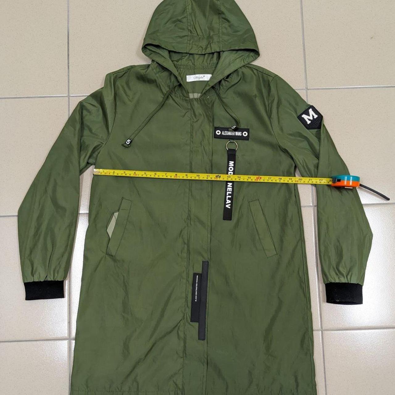 ALEXANDER WANG MILITARY GREEN HOODIE GRIP SLEEVE JACKET | Depop