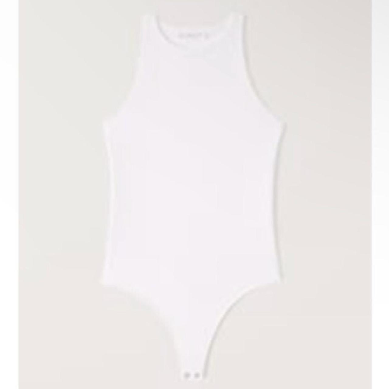 Abercrombie & Fitch Women's White Bodysuit Depop
