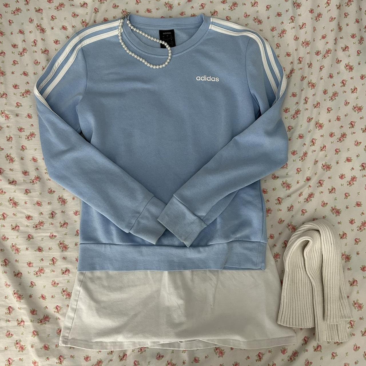 Adidas baby blue outlet sweatshirt