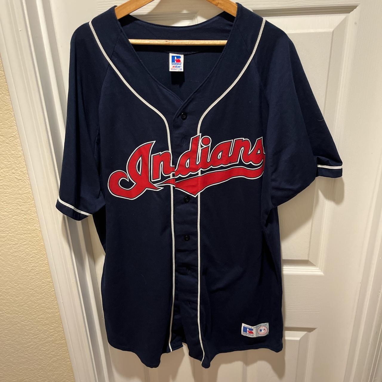 Vintage 90s Cleveland Indians Russell Athletic - Depop