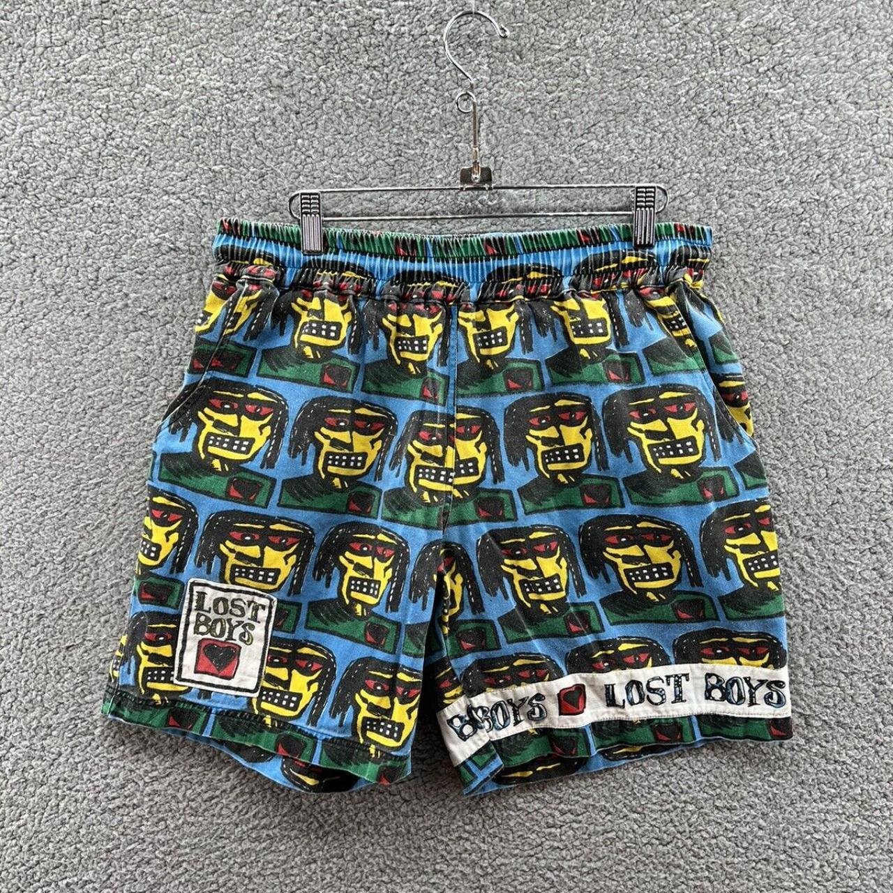 Men’s Yellow and Blue Shorts | Depop