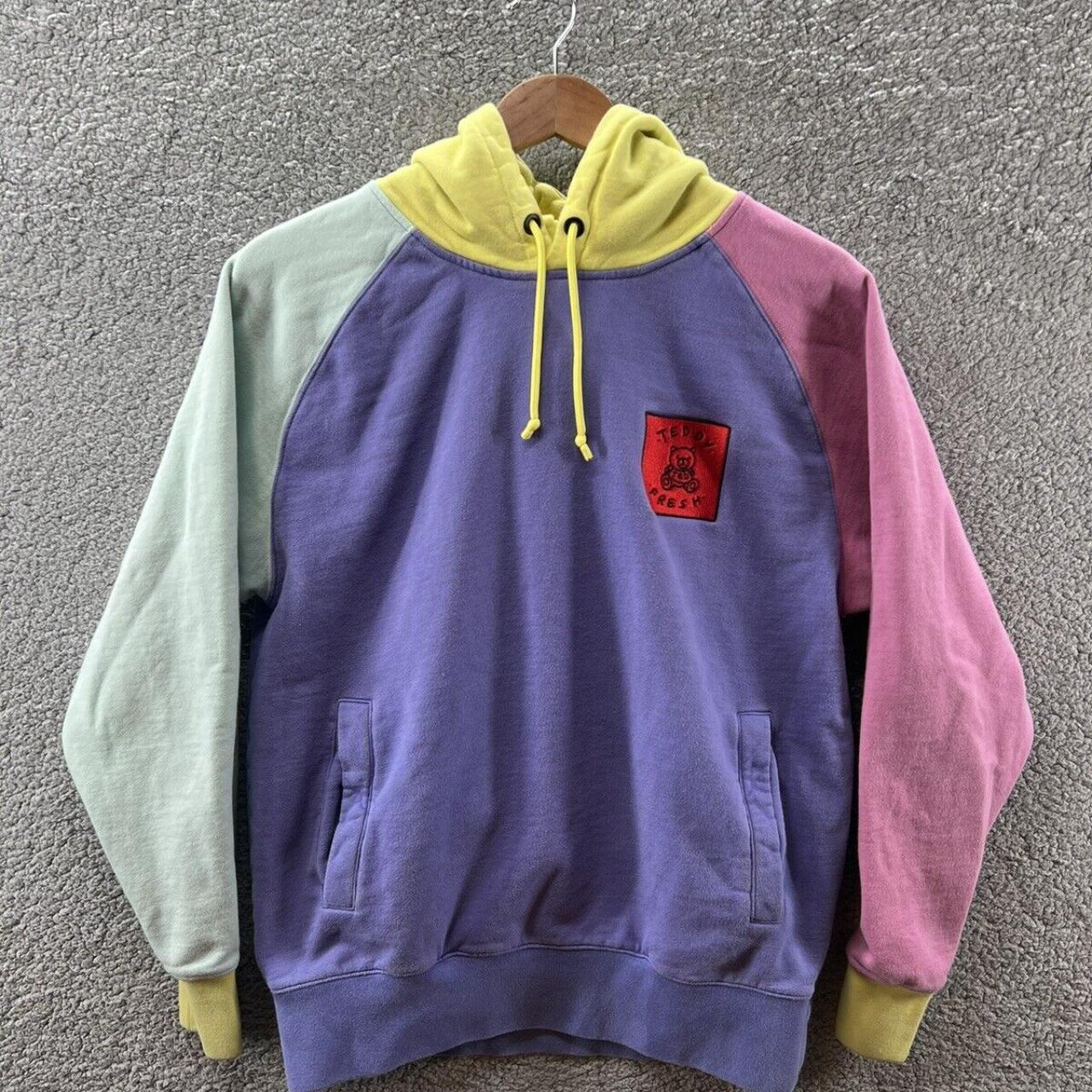 Teddy Fresh Color-block Multicolor Pastel Pullover... - Depop