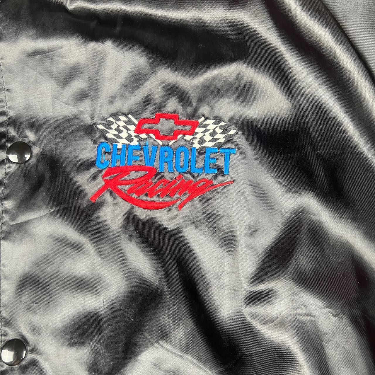 West ARK USA Chevy Racing Jacket Satin Nylon Vintage...