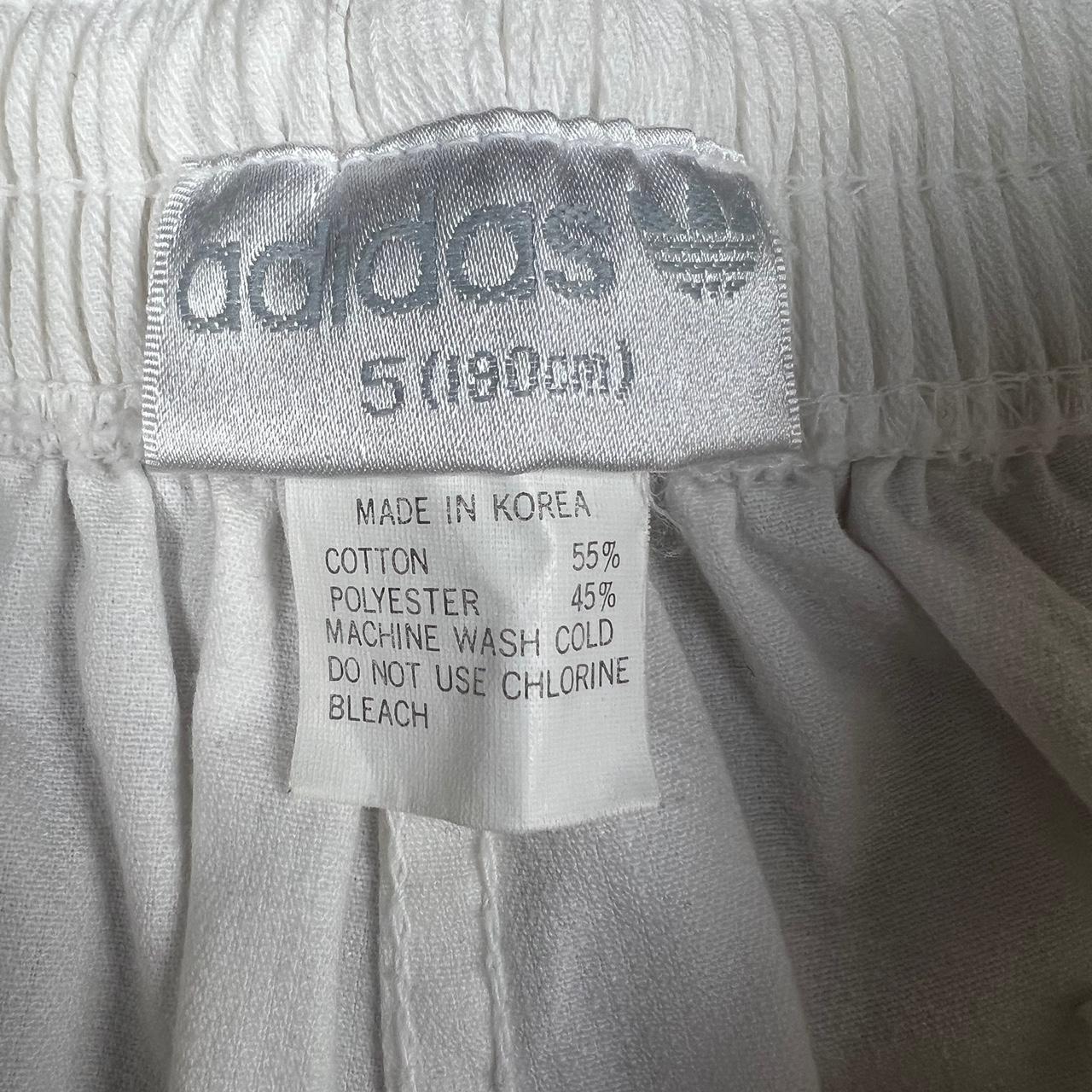 Vintage 90s Adidas Sweatpants White/Dark Blue - Depop
