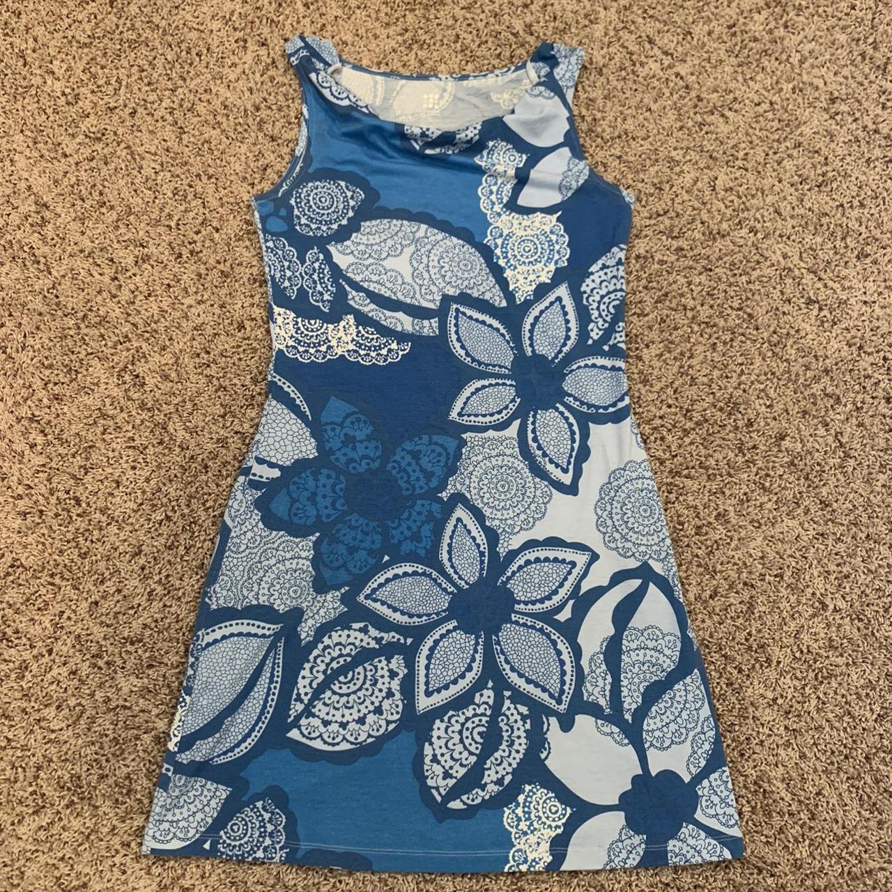 Title Nine Women's Blue Dress | Depop