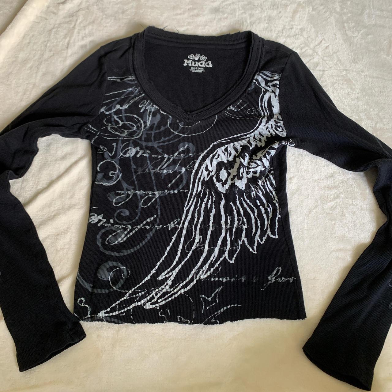 early 2000s y2k grunge black and white Mudd long | Depop