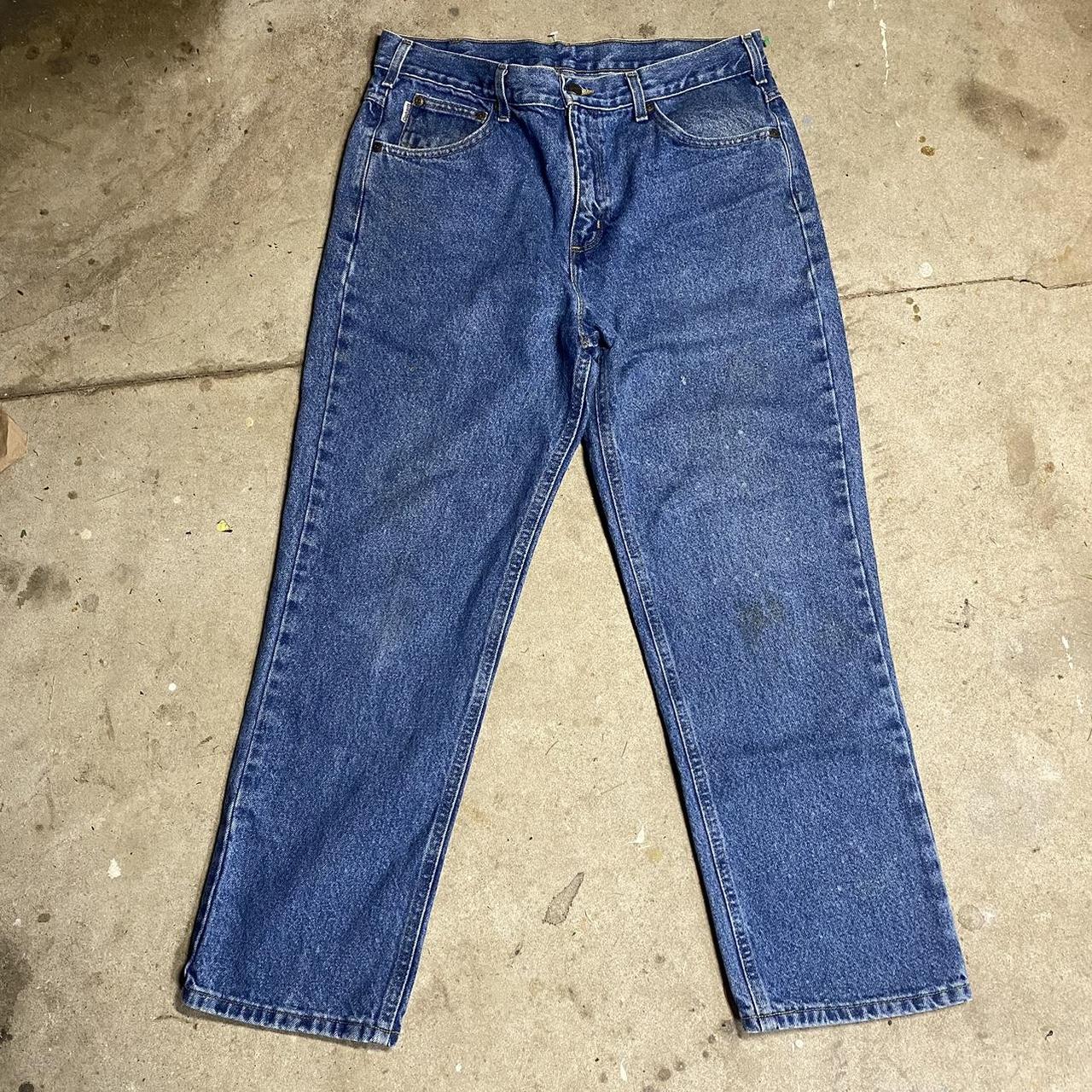 Carhartt Men's Blue Jeans Depop