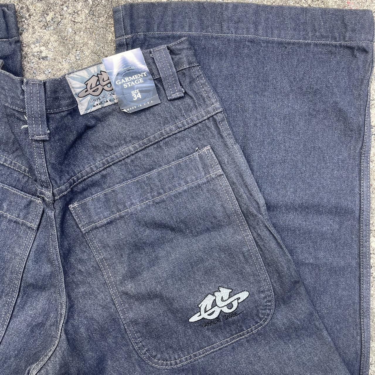 Rare Vintage Y2K Garmet Stage Baggy Jeans Size 34... - Depop