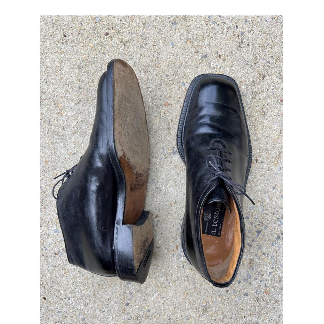 A. Testoni Leather Lace Up Boots Oxfords #dressshoes - Depop