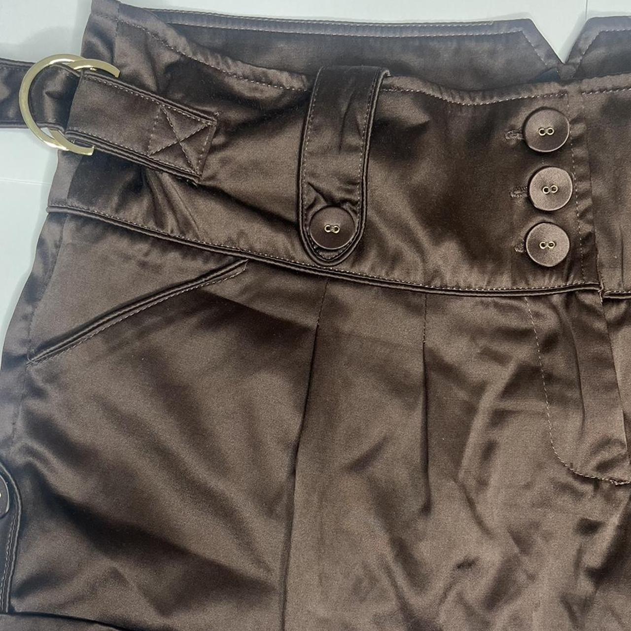 Y2K silky chocolate brown short shorts! This item is... Depop