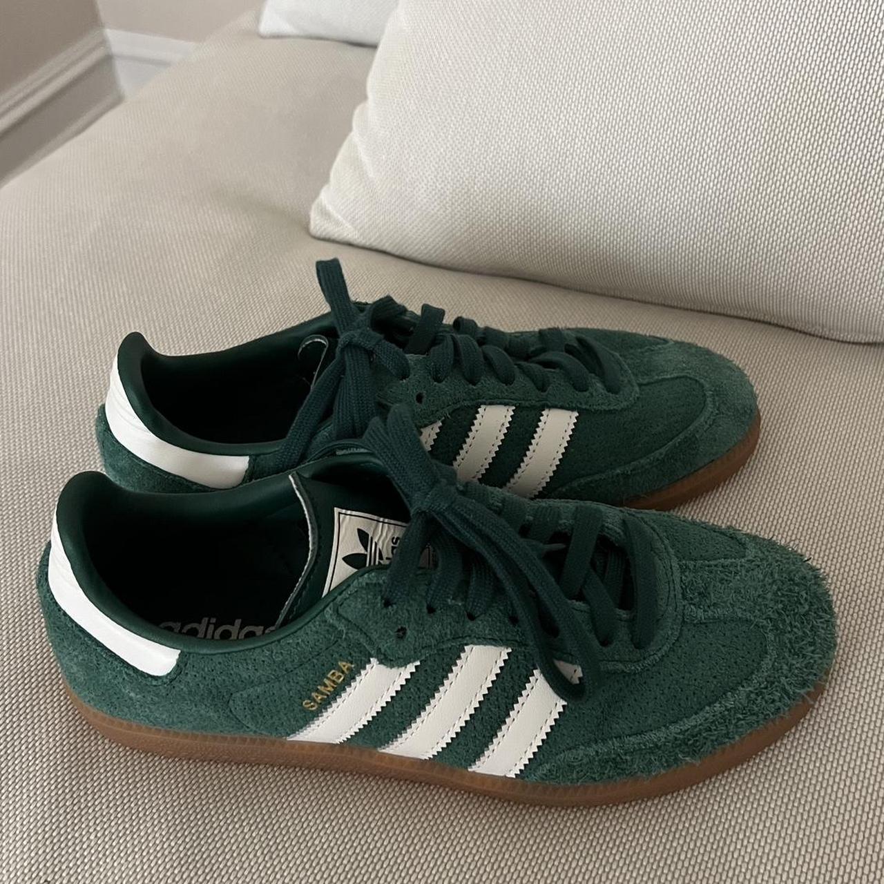 Adidas Samba OG green Size M7 / W8.5-9 Worn a... - Depop