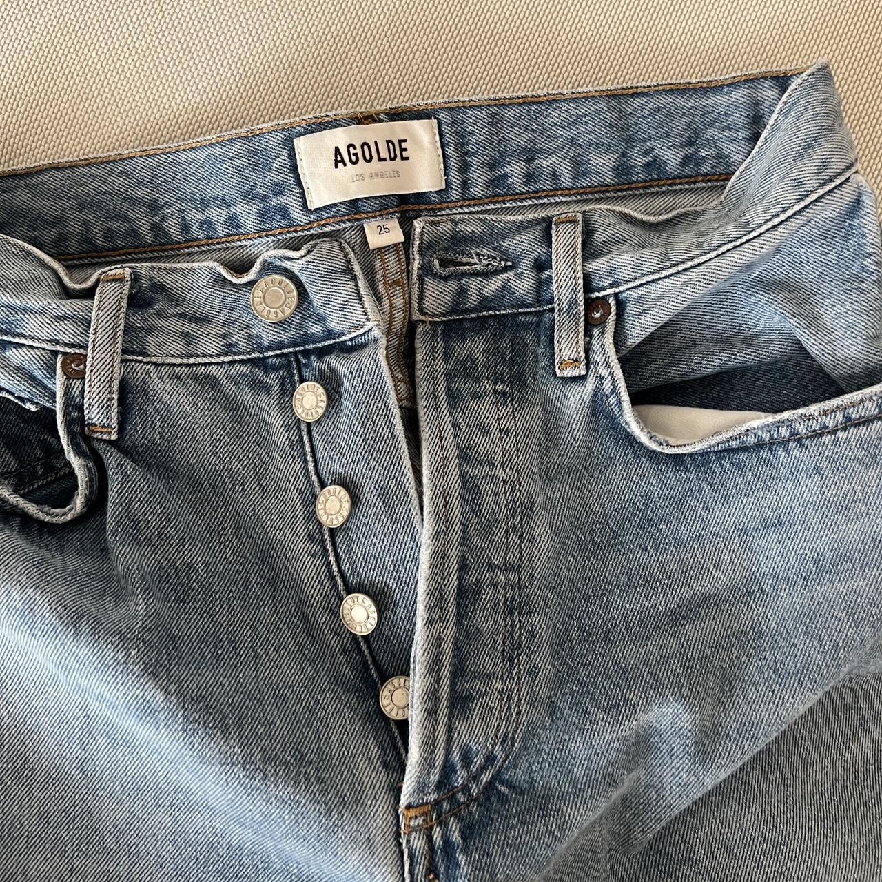 AGOLDE light wash straight leg jeans, Originally...