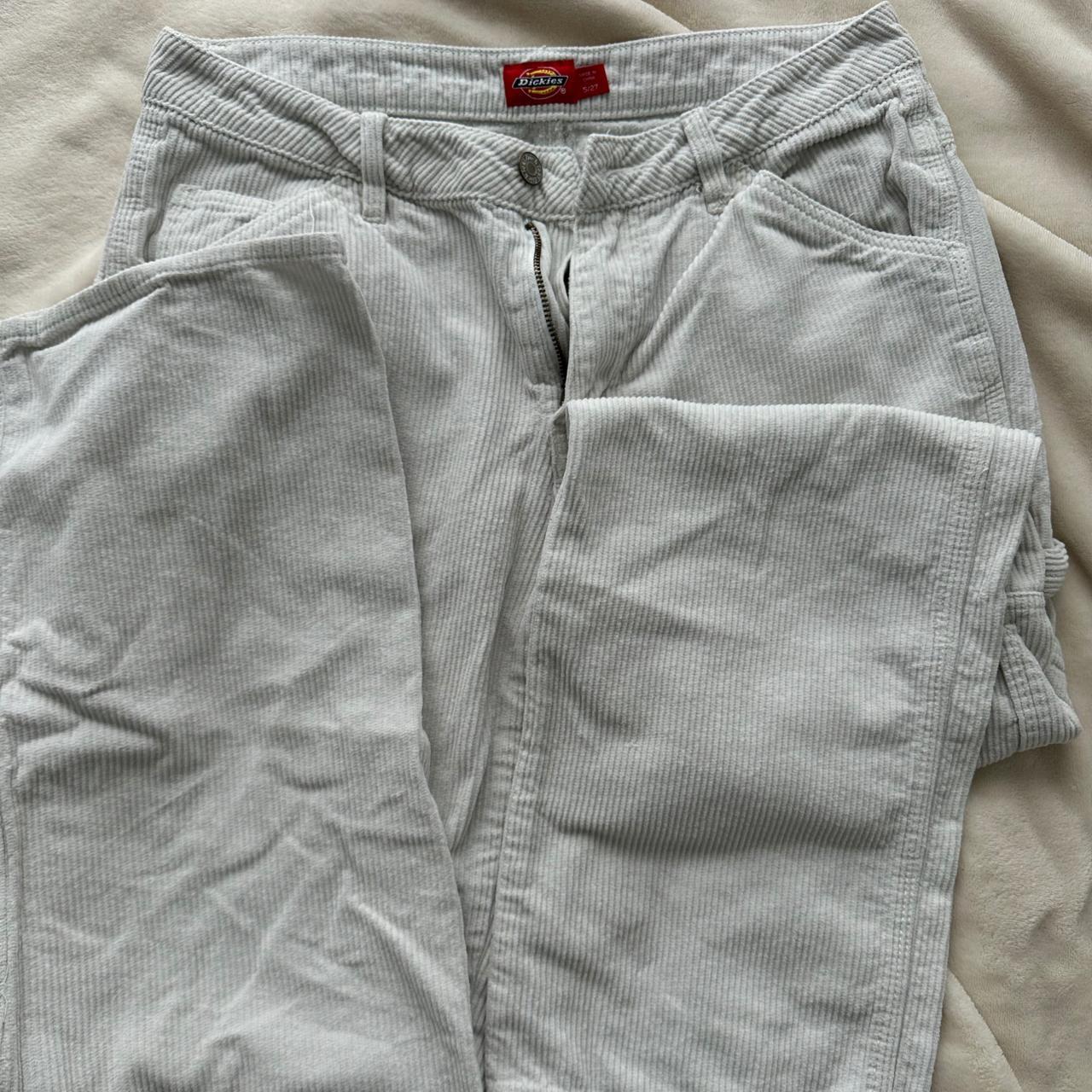 dickies carpenter pants size 5/27 -white Depop