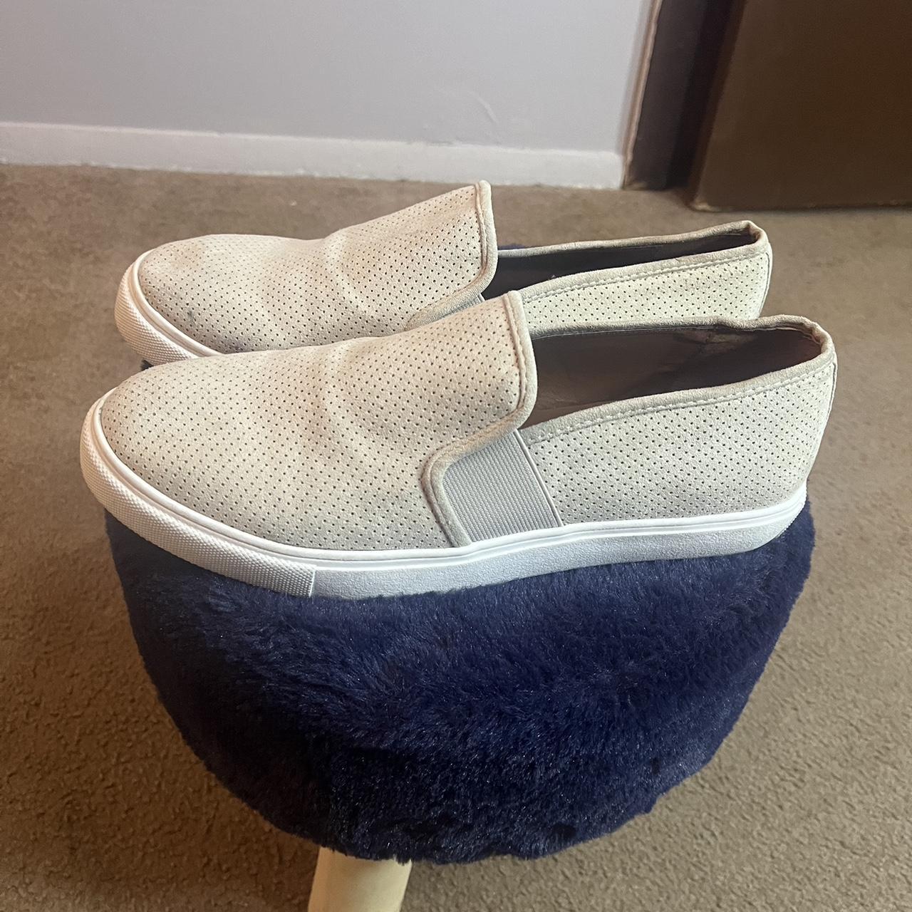 suede steve madden slip ons