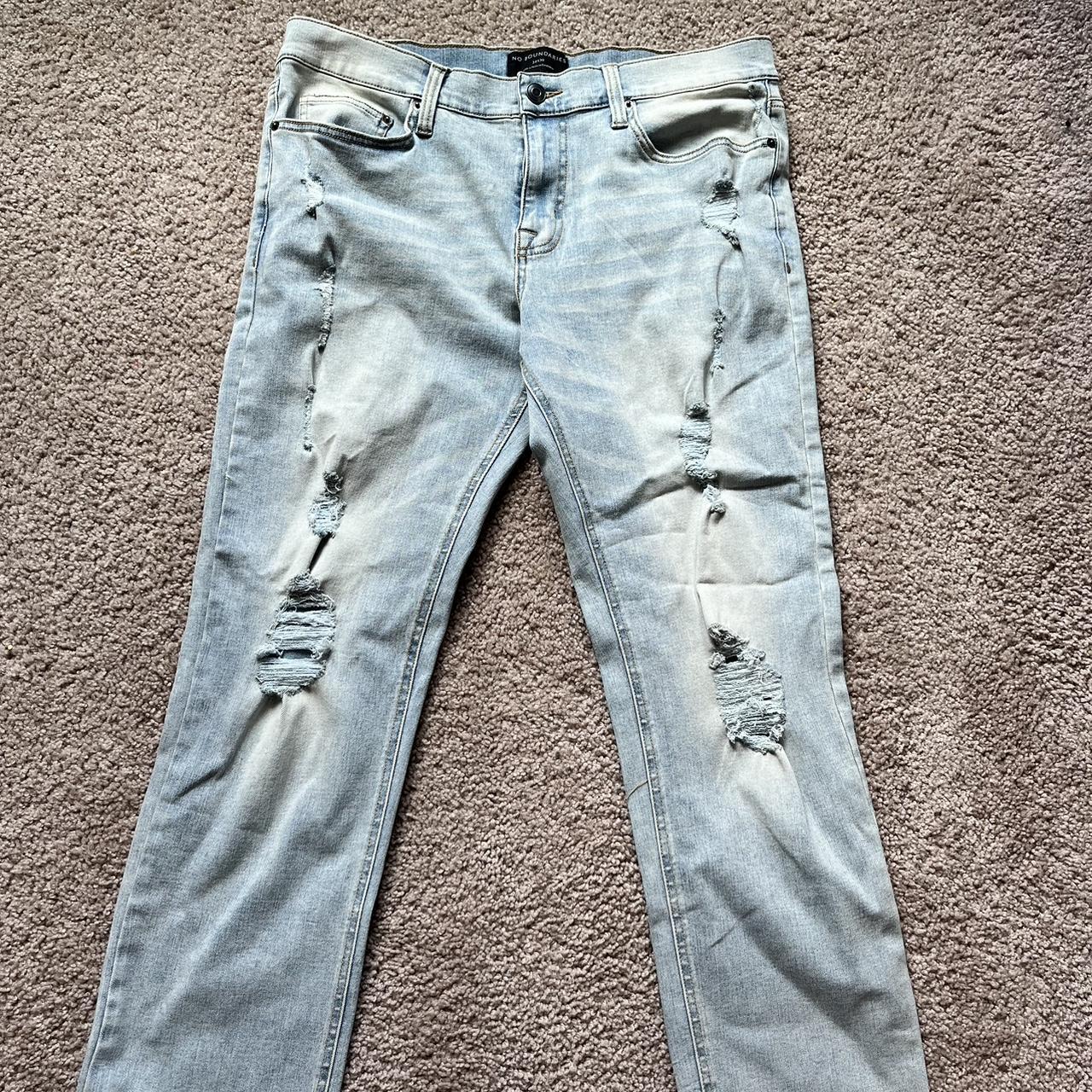 No Boundaries Jeans Light washed distressed No... - Depop