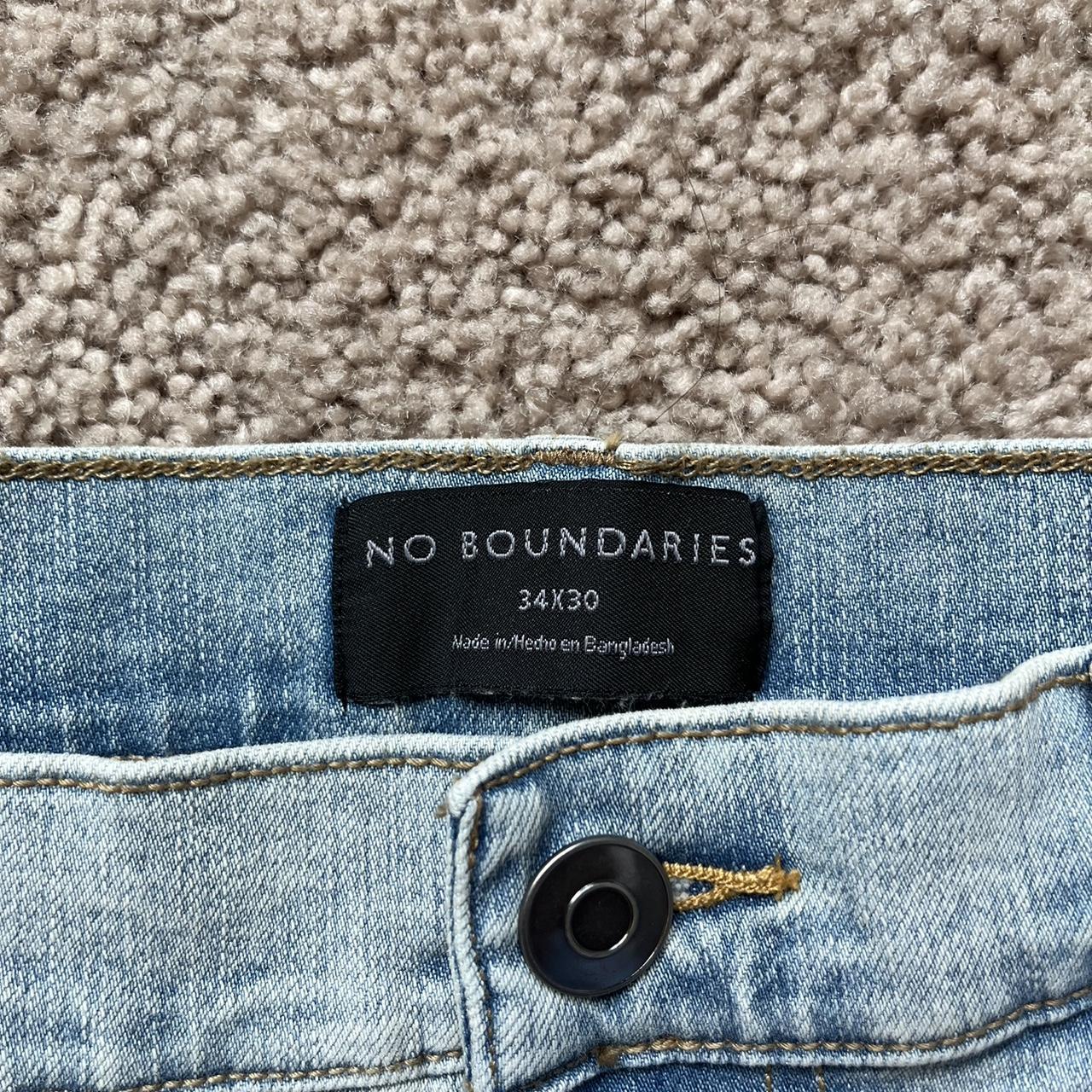 No Boundaries Jeans Light washed distressed No... - Depop