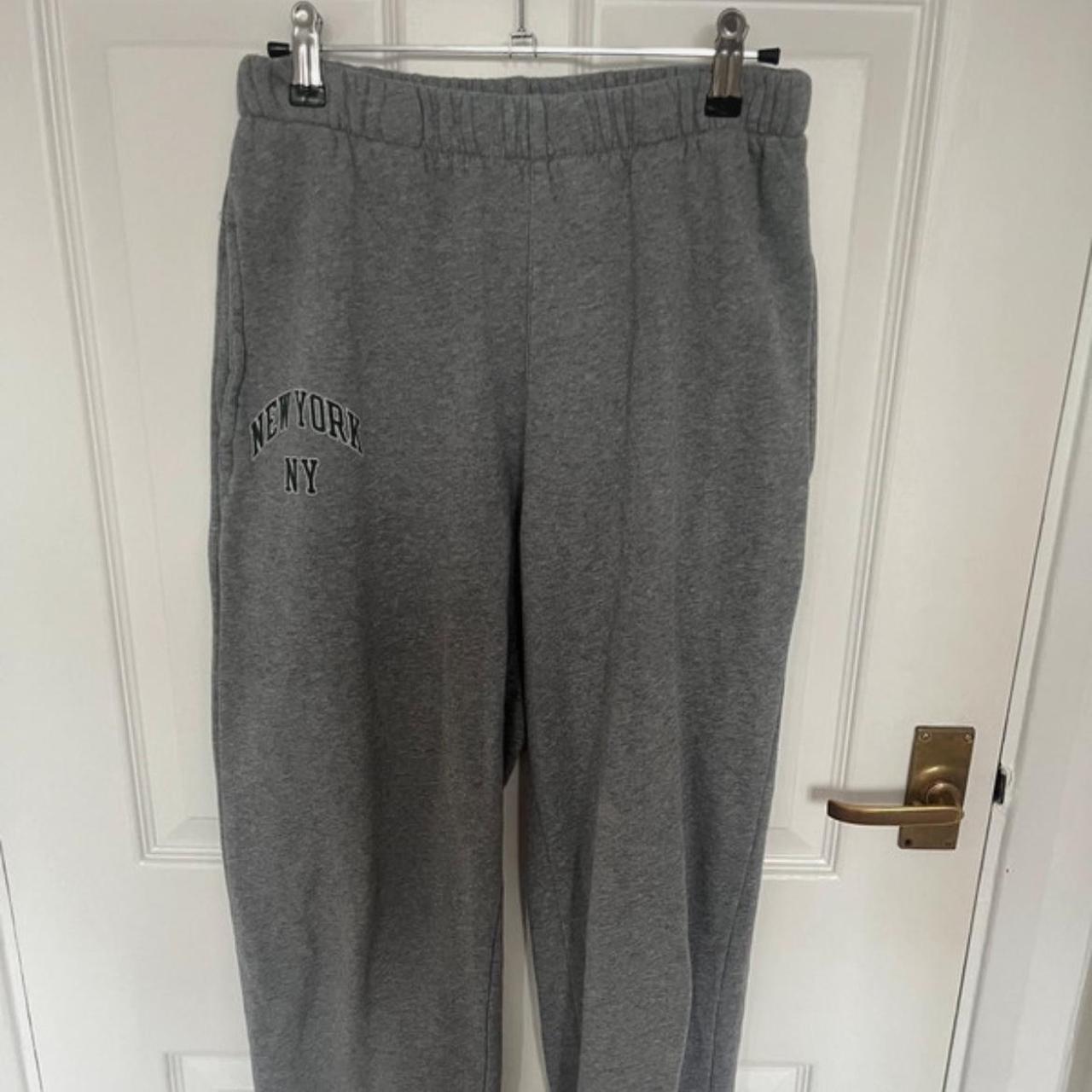 grey brandy melville New York joggers good condition... Depop