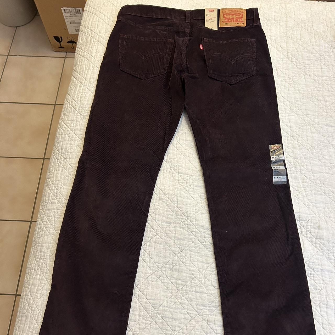 Levis 505 Mens Burgundy Levis Jeans Levi's 511 Purple Corduroy Size