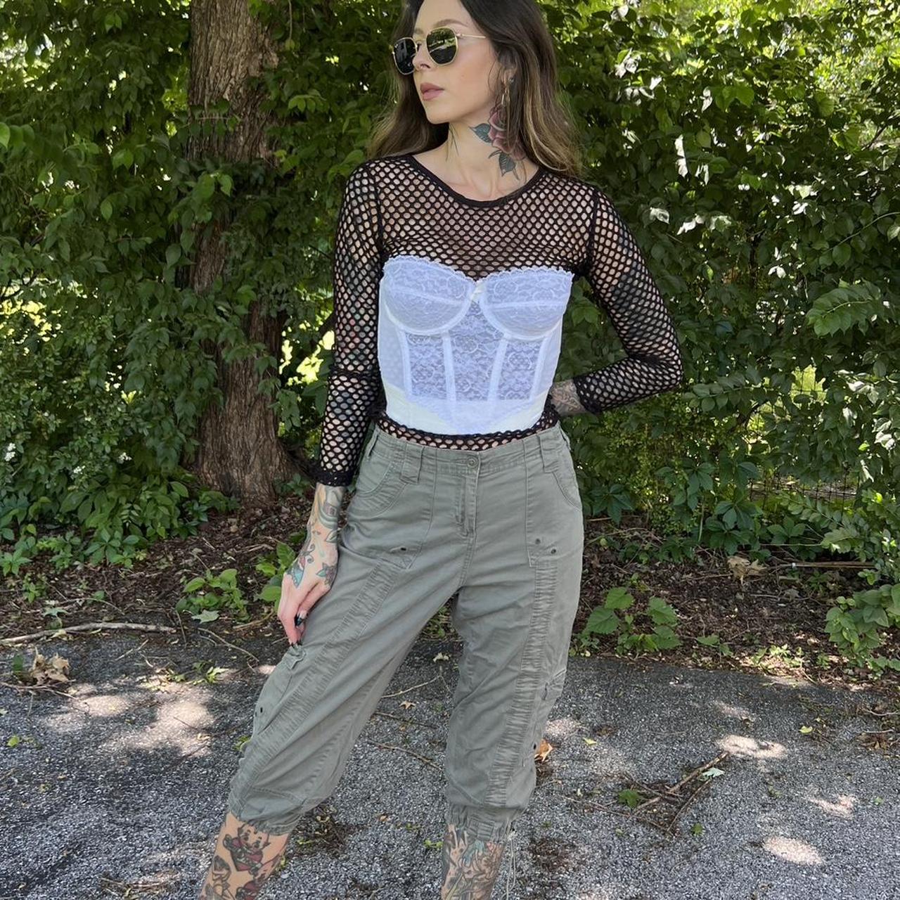 Style Co Women's Pants White/Black – Y2K cargo capris