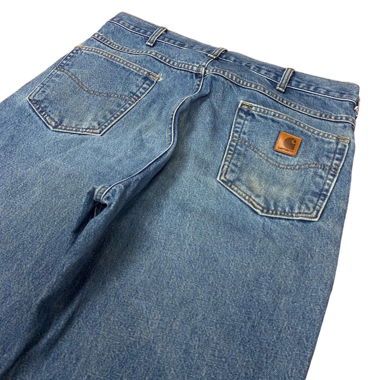 CARHARTT JEANS - 38W x 34L 🔥 Vintage blue Carhartt... - Depop