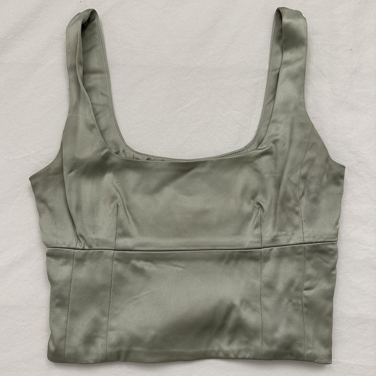 Aritzia Women's Green Croptop Depop