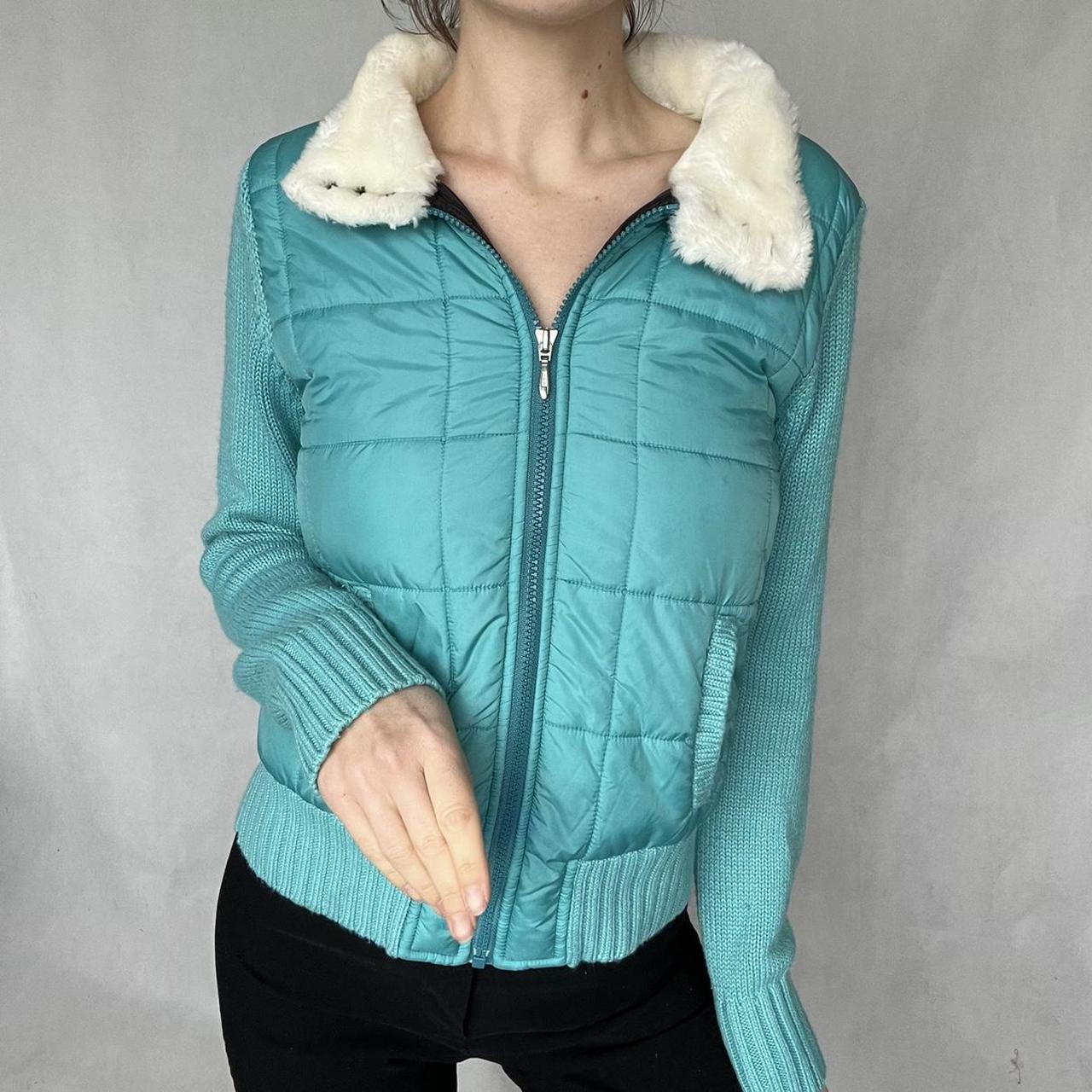 Next Women's Blue and White Jacket Depop