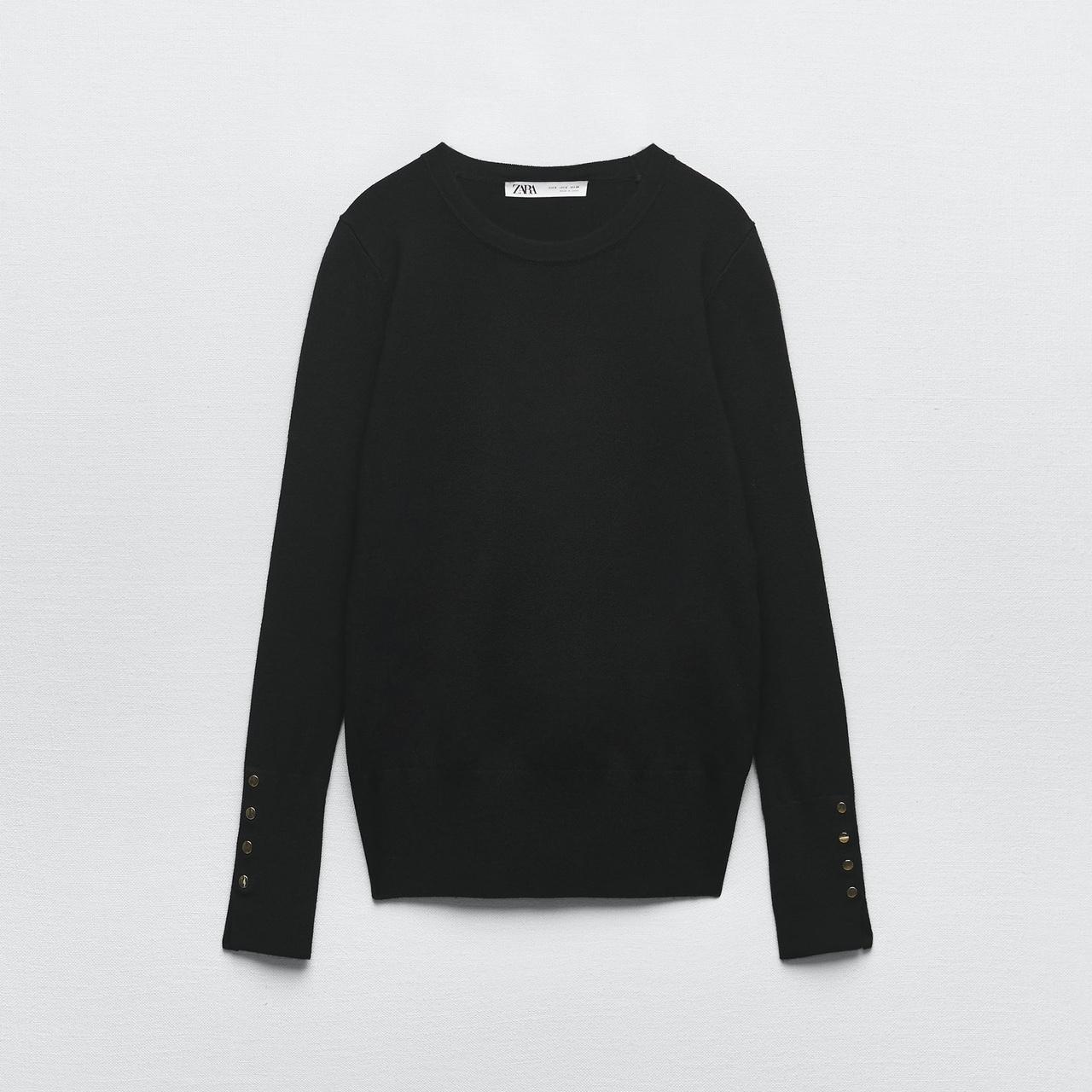 Zara never worn black pull over Zara sweater with... Depop