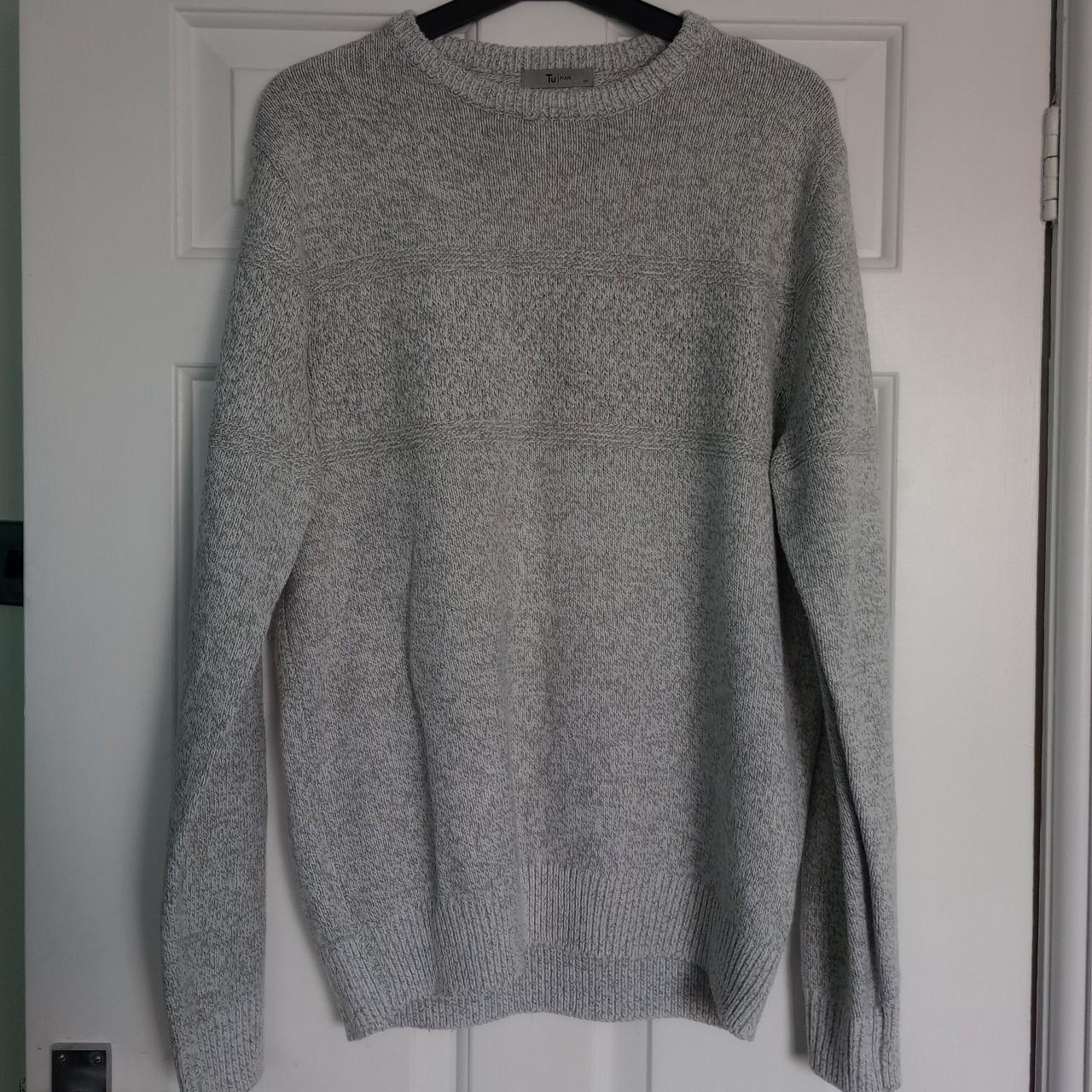 Sainsbury's TU Men's Grey and White Jumper | Depop