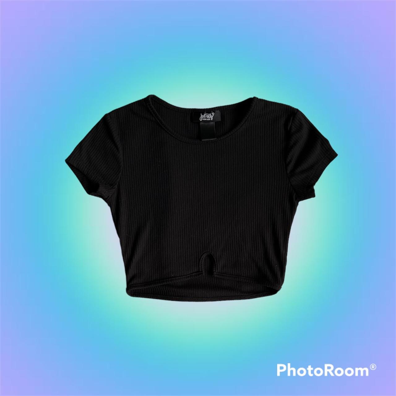 Cute Black Crop Top Goes Well With Low Rise Depop