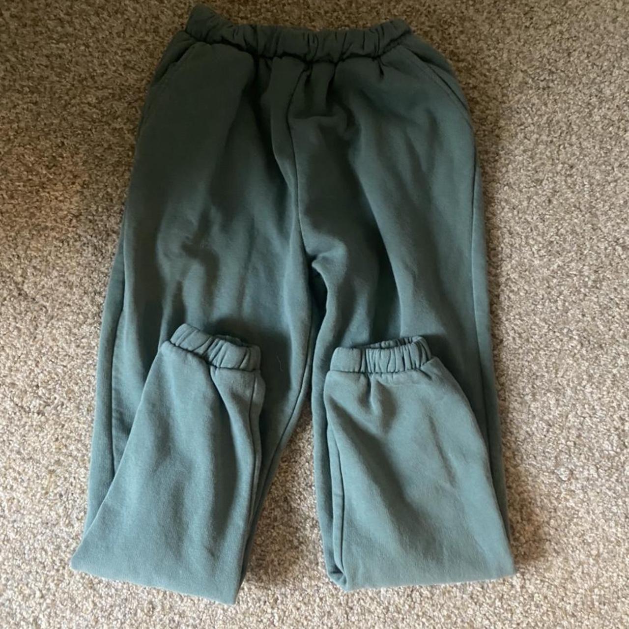 sage green zara sweatpants!! only worn a couple... - Depop