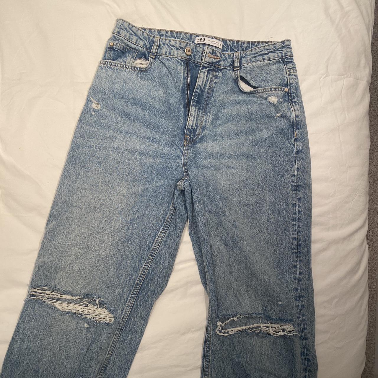 Zara wide leg full length jeans, just don't fit me... - Depop