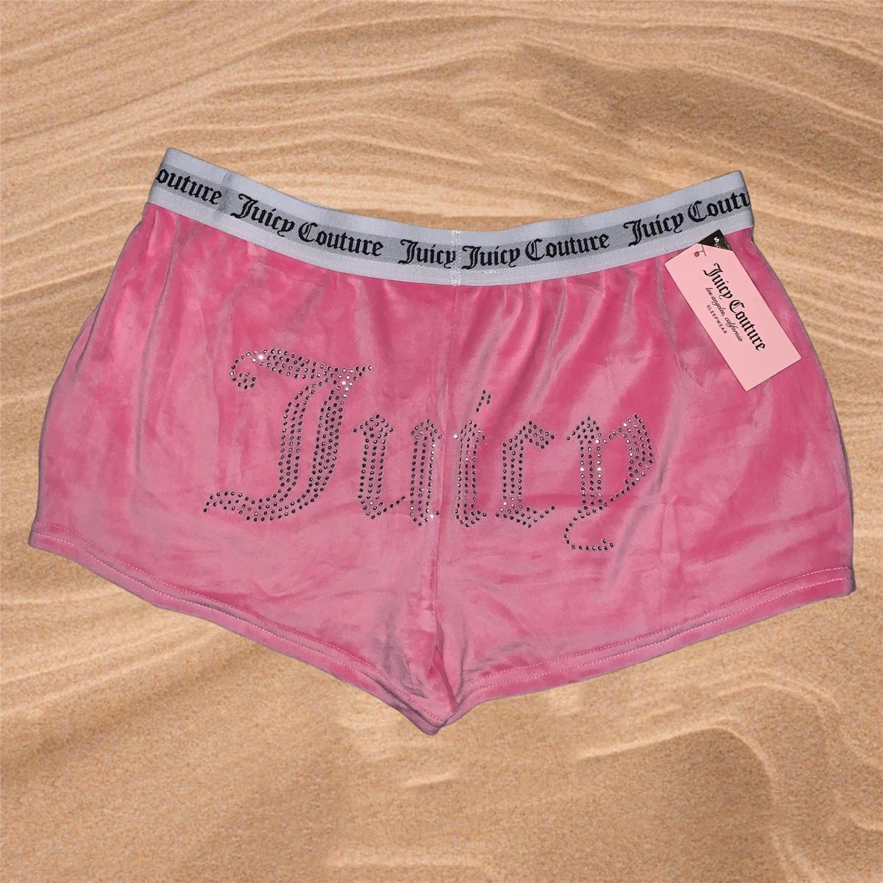 Juicy Couture Women's Silver and Pink Shorts