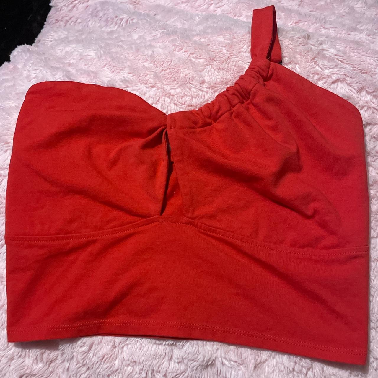 Cropped red wild fable sweatshirt. Worn once, - Depop
