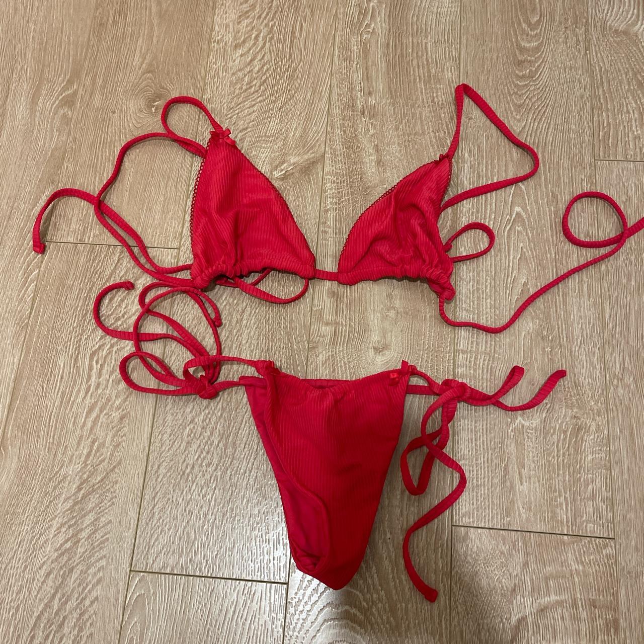 Frankies Bikinis Womens Red Bikinis And Tankini Sets Depop