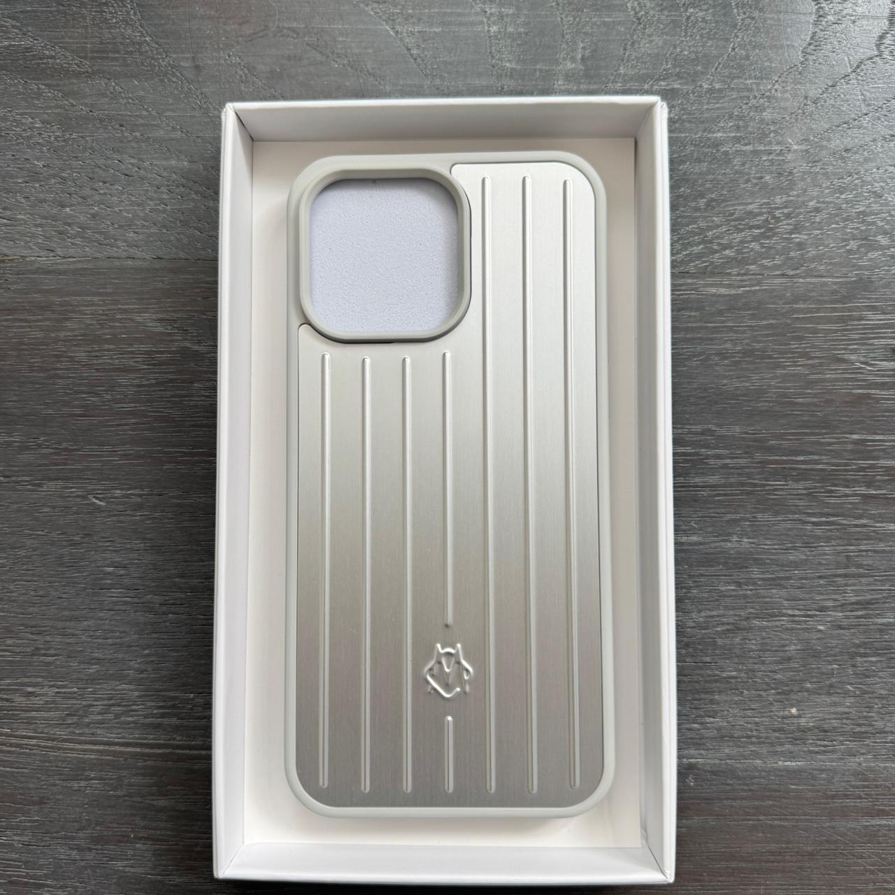 Silver Rimowa iPhone 13 Pro Max case. #RimowaCase | Depop
