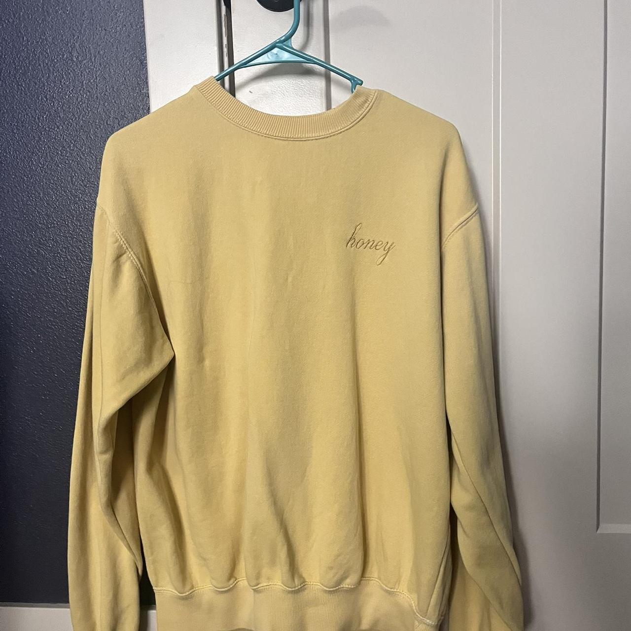 Brandy Melville Women's Yellow Sweatshirt Depop